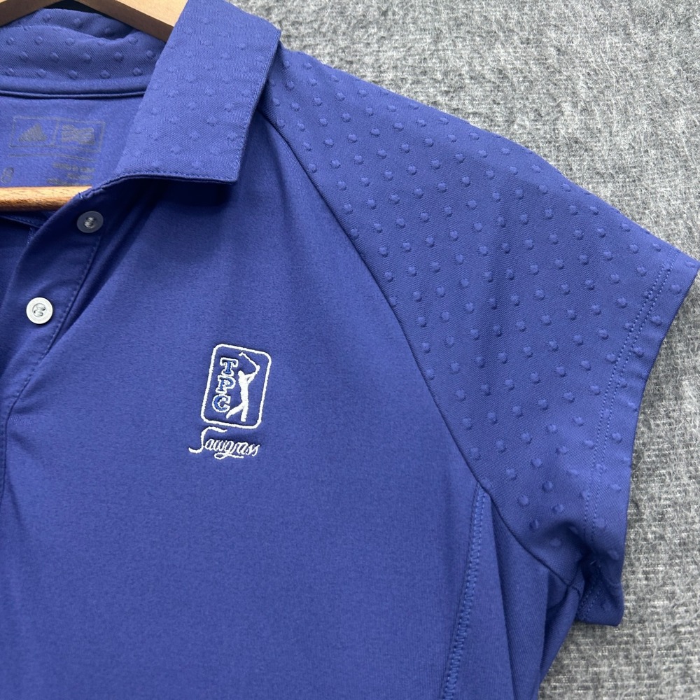 Adidas Golf Dress Size 8 Womens Blue TPG Sawgrass Polo Collar - Picture 3 of 8